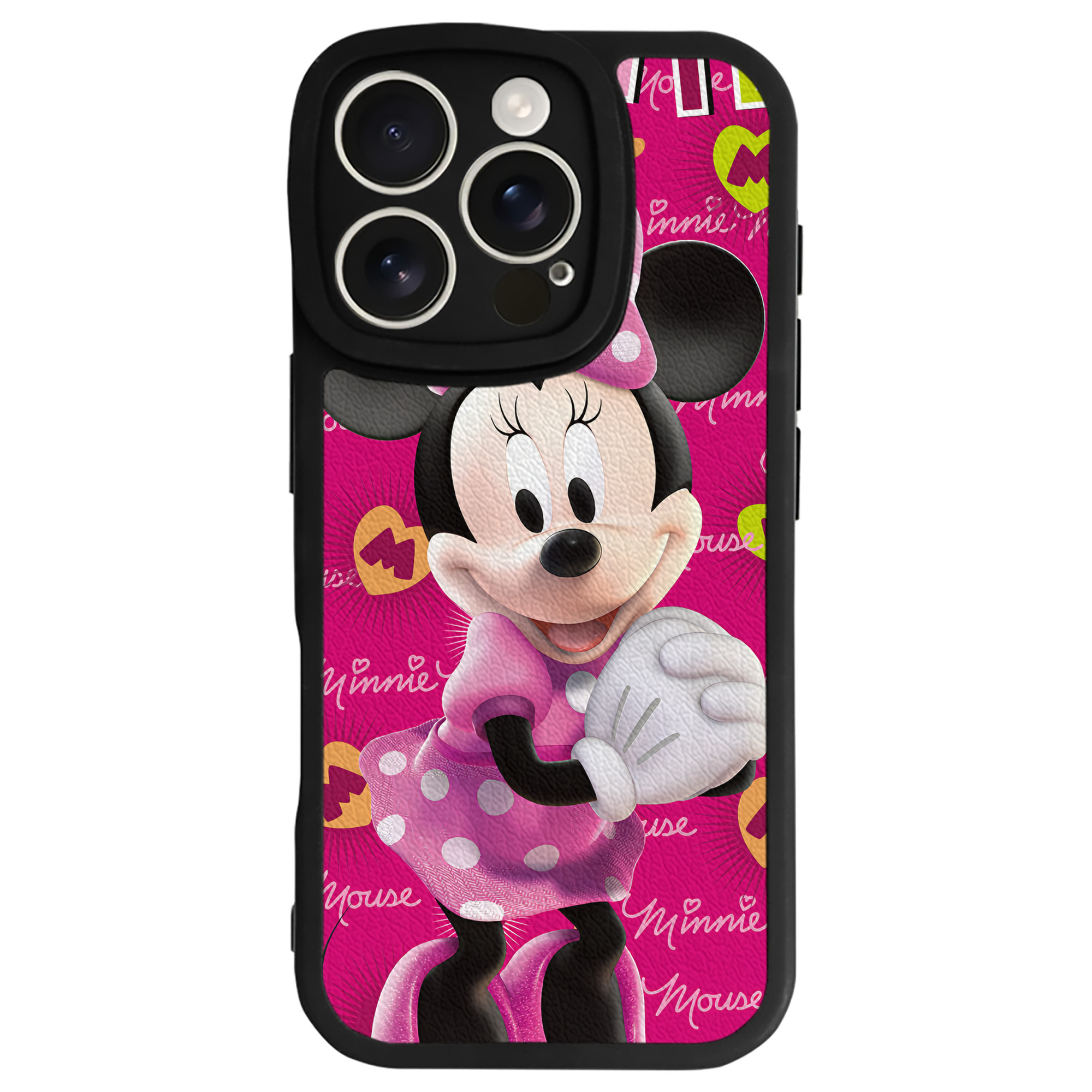 ミッキーマウス Mickey Mouse 【iPhone 16シリーズ対応】シリコンスマホケース（レザー調） 材質：シリコン